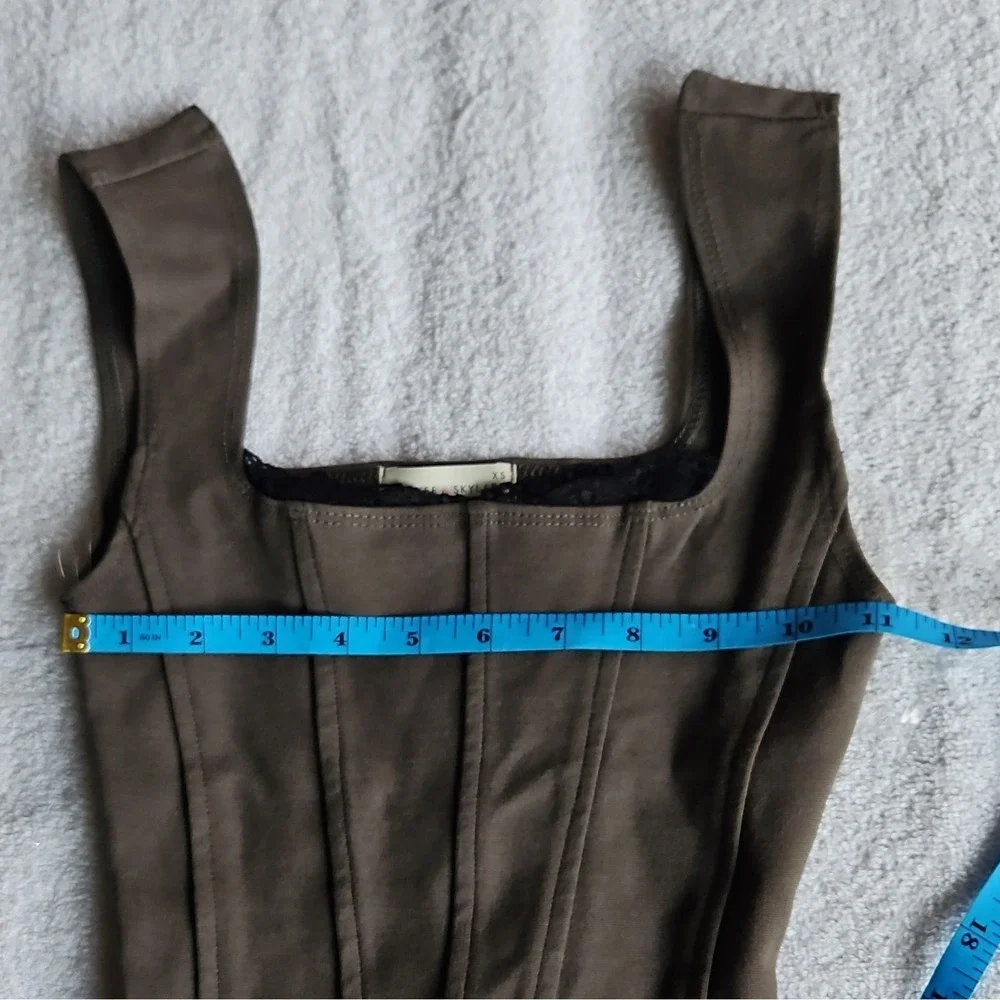 Frankee & Skylarr Brown Corset Top Womens Size XS Solid Opaque